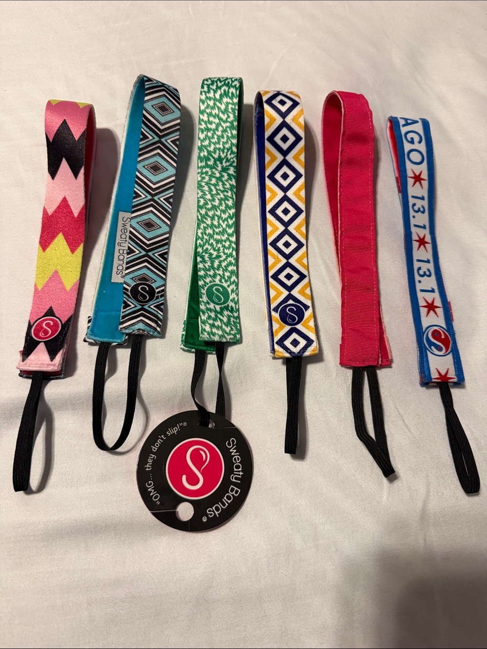 Sweaty Bands Headband Set of 6 Some NEW